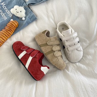 Retro Mũi Tròn Velcro Đế Dày Nữ Giày Thể Thao Thu Đông Phong Cách Mới Thời Trang Thoải Mái Mặc Ngoài Chống Trơn Trượt Chống Mài Mòn