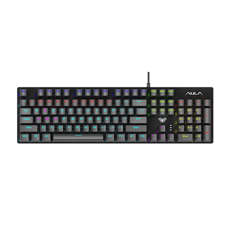 Bàn phím Keyboard Gaming AULA S2022 Black ( Phím cơ, Blue Switch, 104 phím, LED Rainbow, Có dây USB 