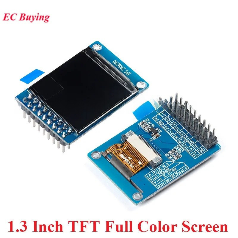 1.3 Inch 1.3 "TFT Full Color LCD Display Module 18Pin HD IPS LCD Đèn LED 240 * 240 SPI 8Bit 8080 MCU