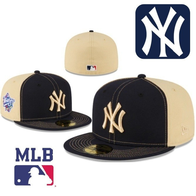 Major League Bóng Chày New York Yankees 1998 World Series Flat Eaves Trang Bị Mũ Full Kèm Mũ Bóng Ch