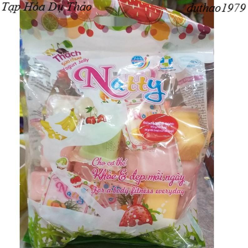 Thạch Sữa Chua Long Hải gói to 972g (27 cái )