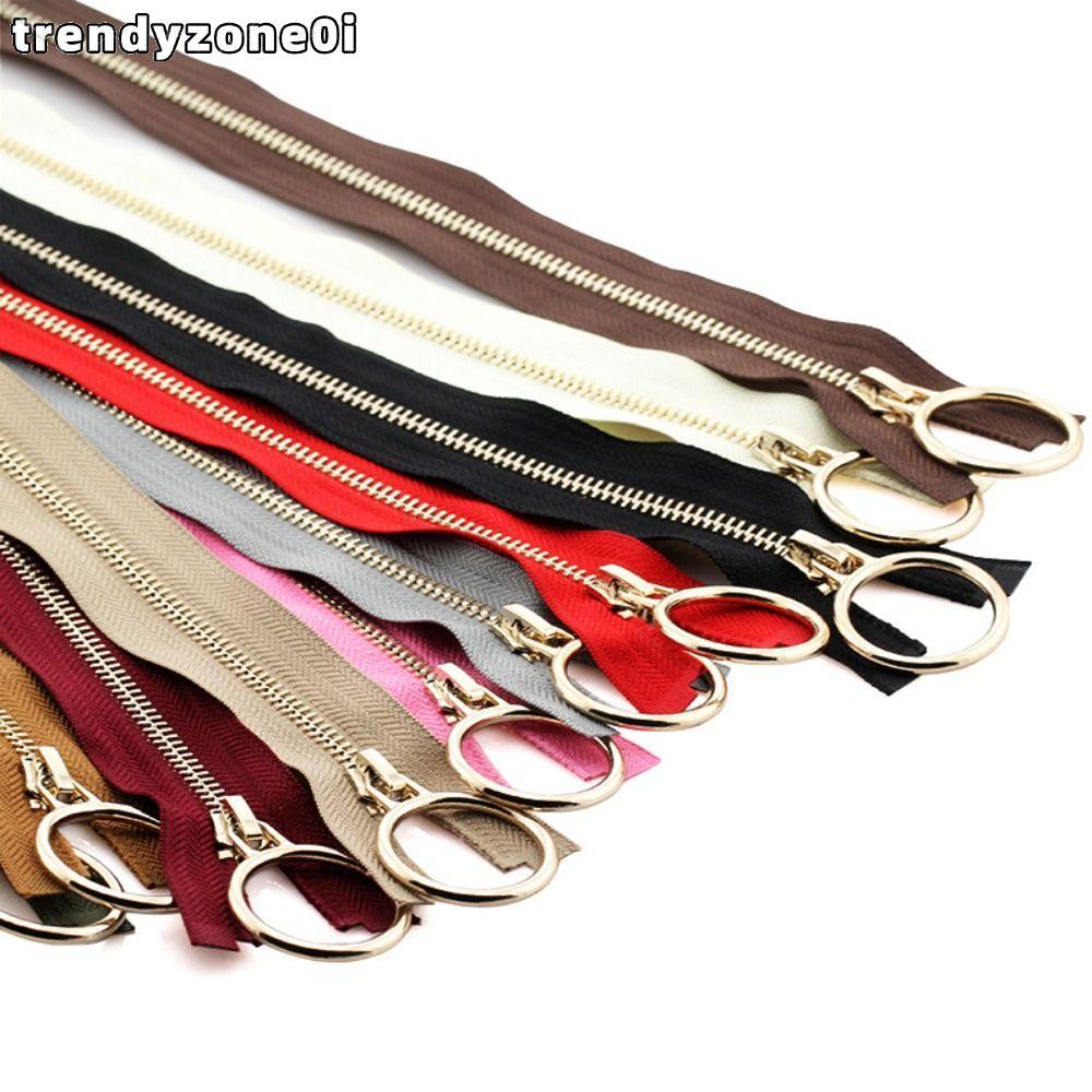 Áo khoác TRENDYZONE0I Khóa kéo dài, Dây kéo kim loại mở 70 / 90cm, Dây kéo bằng đồng bền 5 răng Dây 
