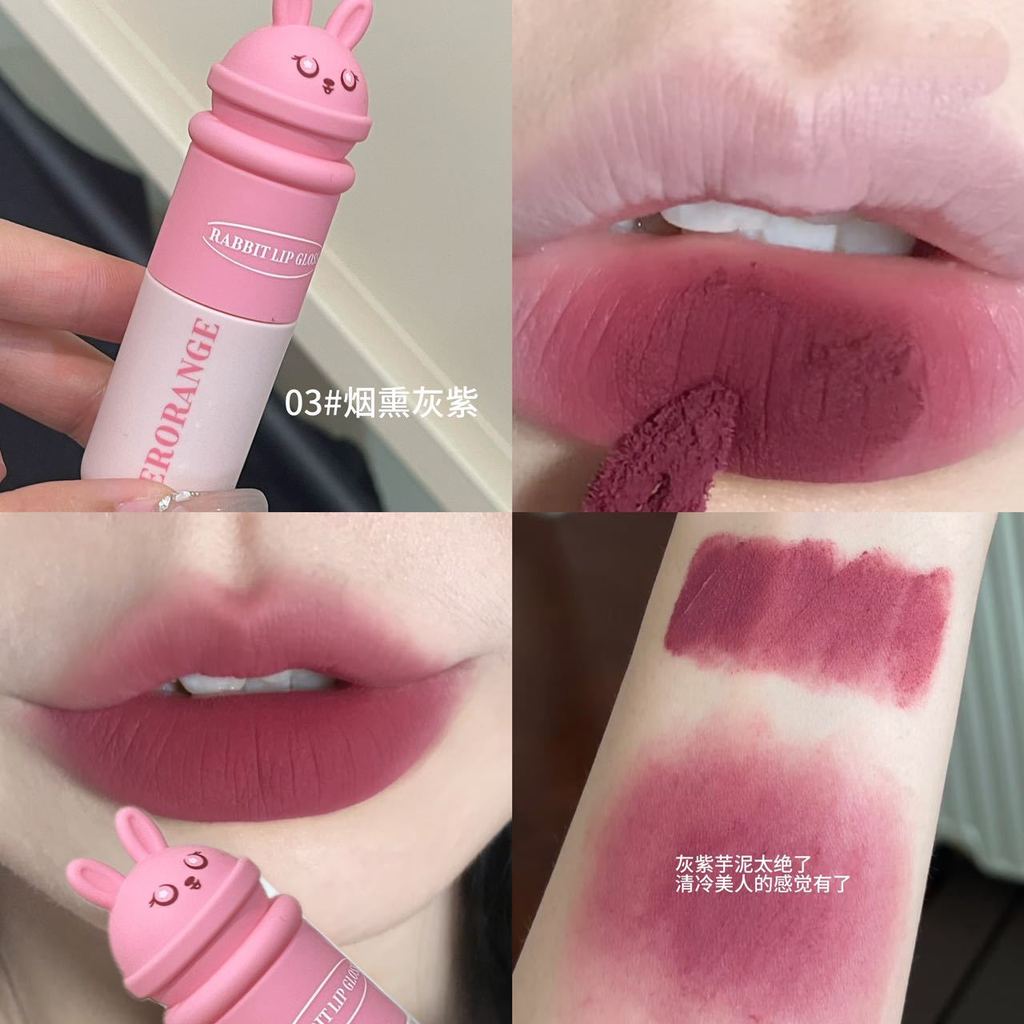 Dễ Thương Bóng Matte Velvet Bunny Heroine Matte Matte Lip White Lip White Matte Lipstick Matte Stude