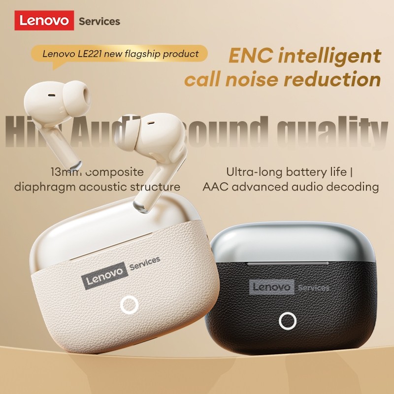 Lenovo LE221 Tai nghe Bluetooth HIFI Âm thanh vòm Giảm tiếng ồn Trò chơi có độ trễ thấp Bluetooth 6.0 | BigBuy360 - bigbuy360.vn