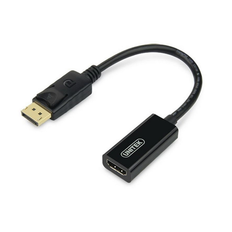 Cable chuyển Displayport ra HDMI Unitek Y6342BK -15cm. Cáp chuyển Displayport ra HDMI Unitek Y6342BK