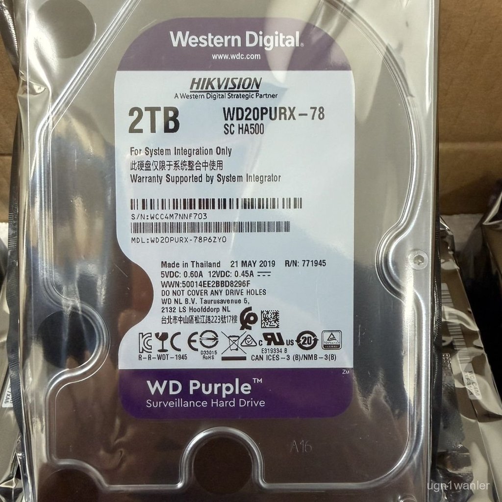 Ổ cứng HDD WD Purple 1TB/2TB/3TB/4TB chuyên dùng cho hệ thống camera Hikvision, Dahua, hoạt động 24/