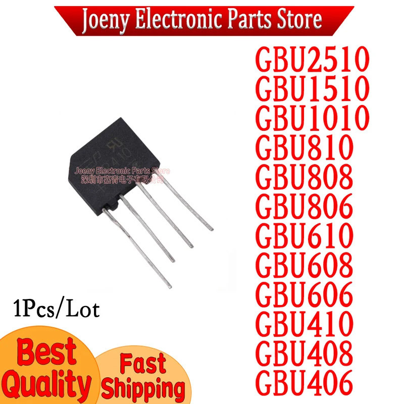 5 CÁI GBU2510 GBU1510 GBU1010 GBU810 GBU808 GBU806 GBU610 GBU608 GBU606 GBU410 GBU408 GBU406 Cầu chỉ