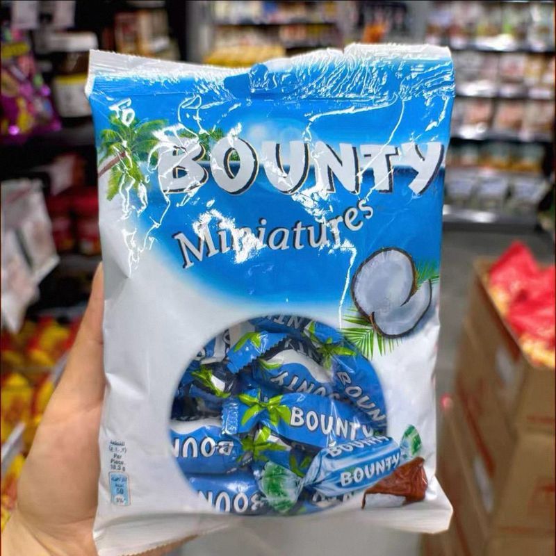 BOUNTY Mini Dừa Chocolate Thanh Nhập Khẩu Dừa Thơm Giàu Dừa Đầy Đồ Ăn Nhẹ Sô Cô La Thường Daigou 6.2