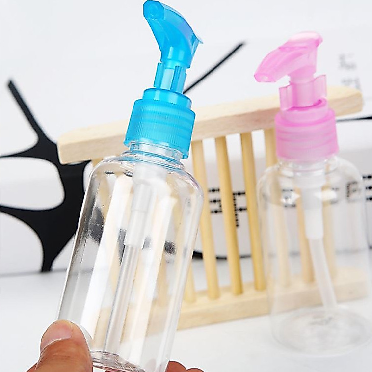 Chai chiết mỹ phẩm có vòi 100ml - Nhựa trong suốt