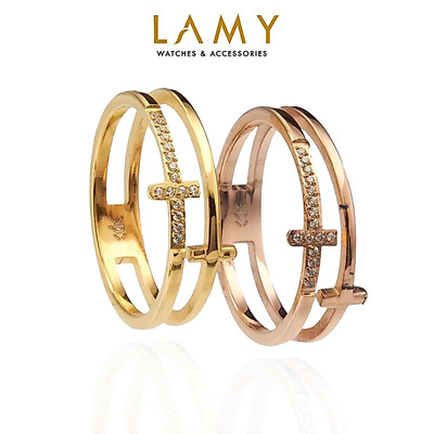 Nhẫn LAMY Elsa T Crystal Dual Rose Gold Ring 8028