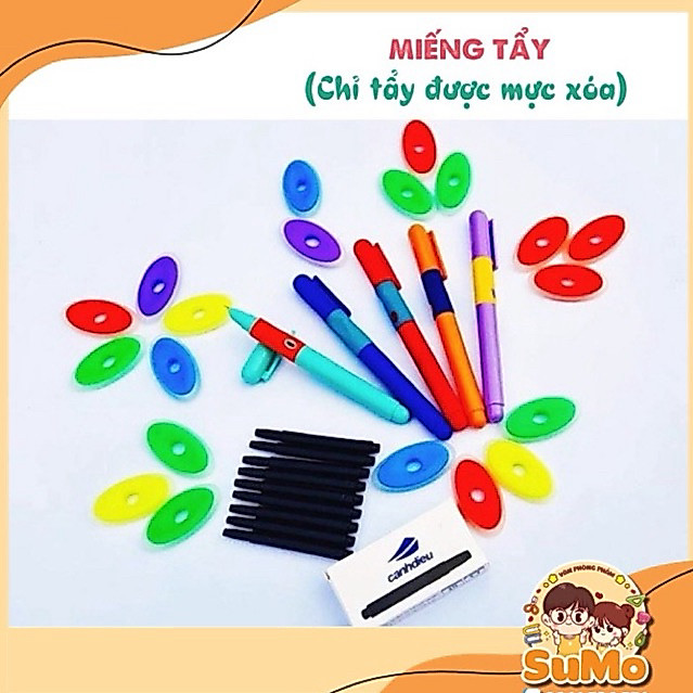Combo 10 miếng tẩy mực xóa được (Không tẩy được mực thường)