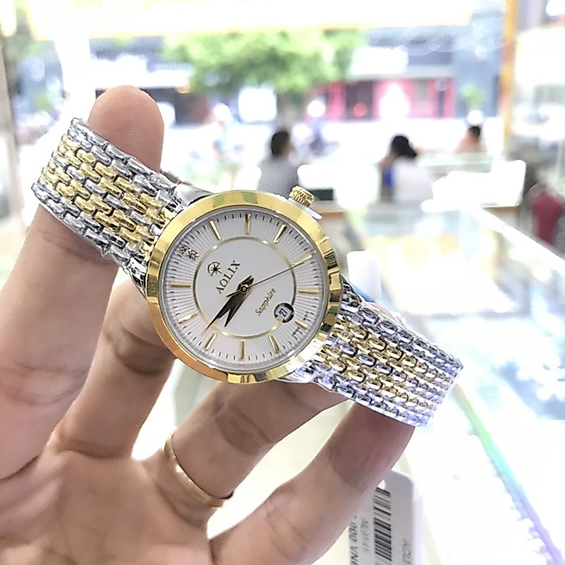 Đồng hồ nữ AOLIX 9141G full hộp chính hãng, kính sapphire chống xước, chống nước tốt