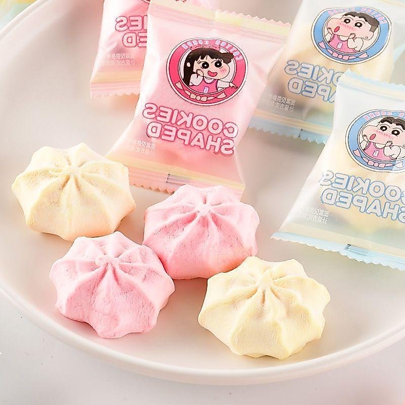 [ Hàng mới ] Combo 1000g Kẹo bông sữa marshmallow nhân dâu longke mềm ngon hình dáng siêu Kute ăn vặ