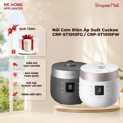Nồi Cơm Điện Tử Áp Suất Kép Cuckoo CRP-ST1010FG / CRP-ST1010FW 1.8L - Twin Pressure | BH chính hãng