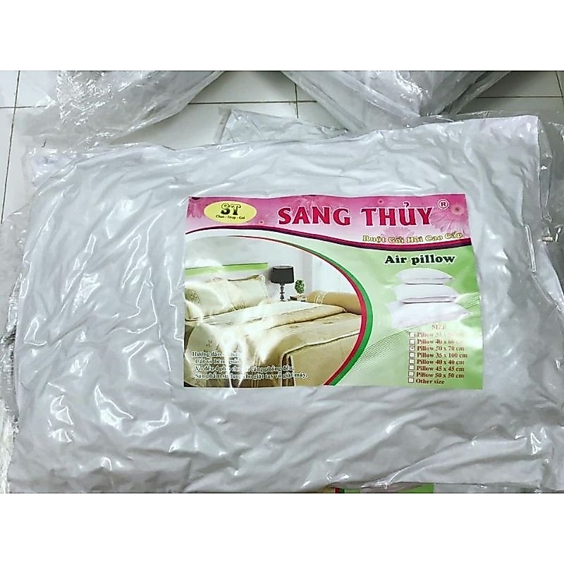 Ruột gối nằm gòn khóa kéo 40x60
