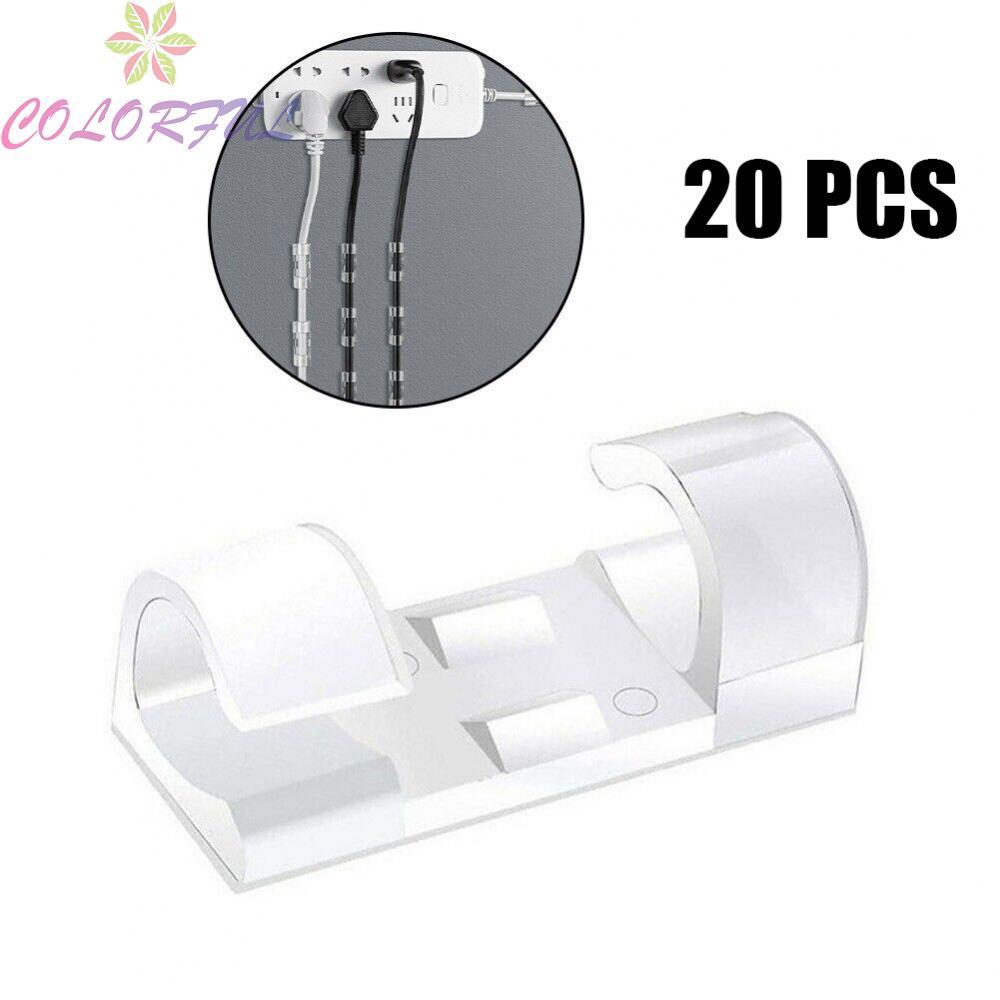 Neatly Organize Cables with Self Adhesive Wall Tidy Holder Clips (67 characters)