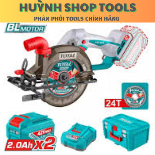 NEW 42V Máy cưa đĩa tròn dùng pin 42V max động cơ không chổi than, cắt nghiêng - TOTAL TSLI4214012