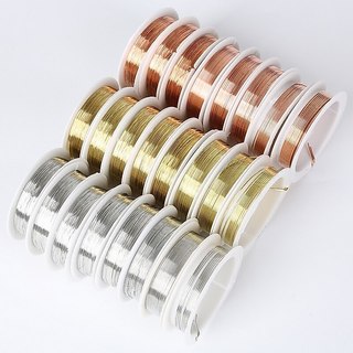 Dây trang sức DIY hợp kim màu bạc vàng từ 0.2mm đến 1mm, phù hợp đính hạt thủ công