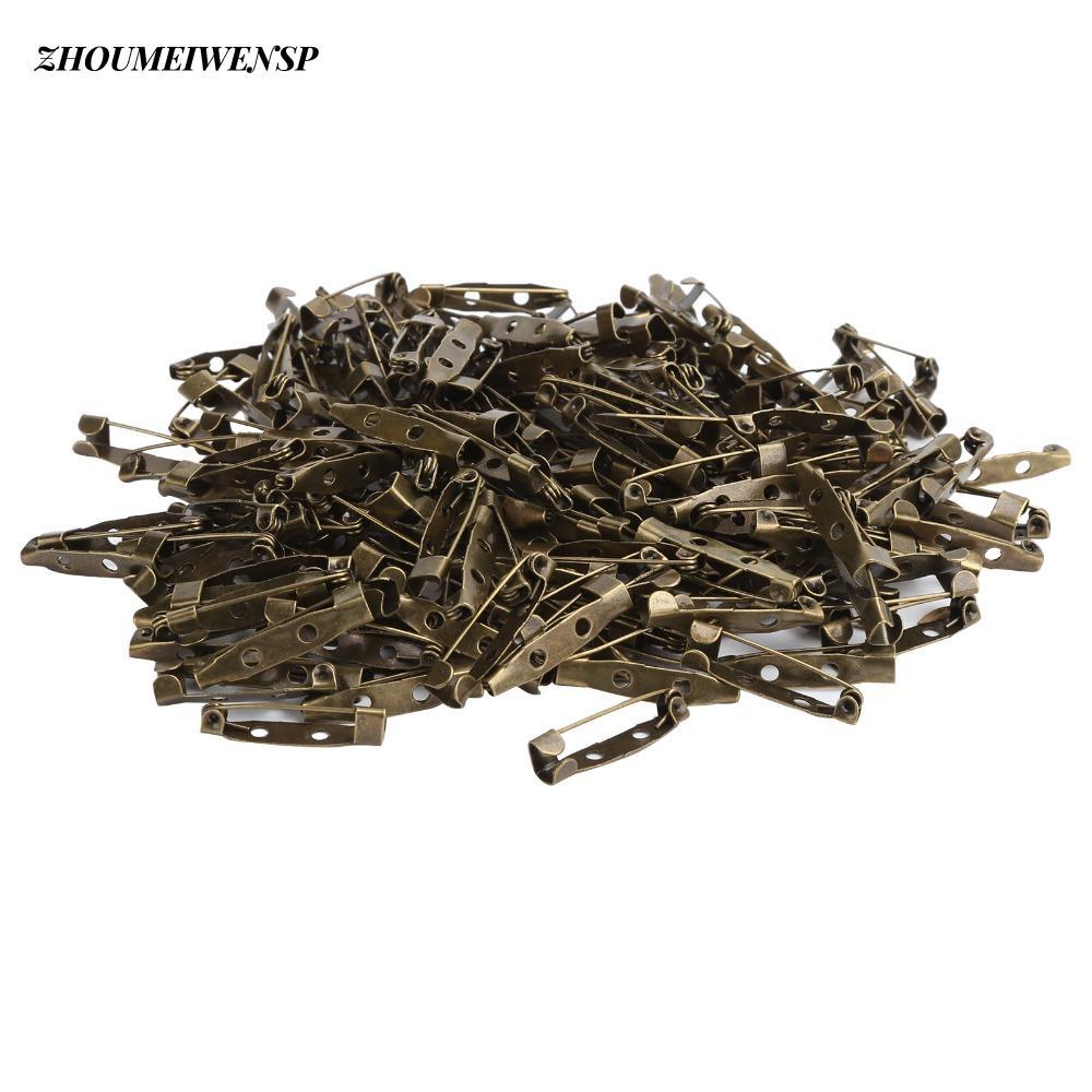 ZHOUMEIWENSP 200 Chiếc Trâm Cài Chân, Thanh Kim Loại Đồng Chân An Toàn, Chân An Toàn Hợp Kim Vintage