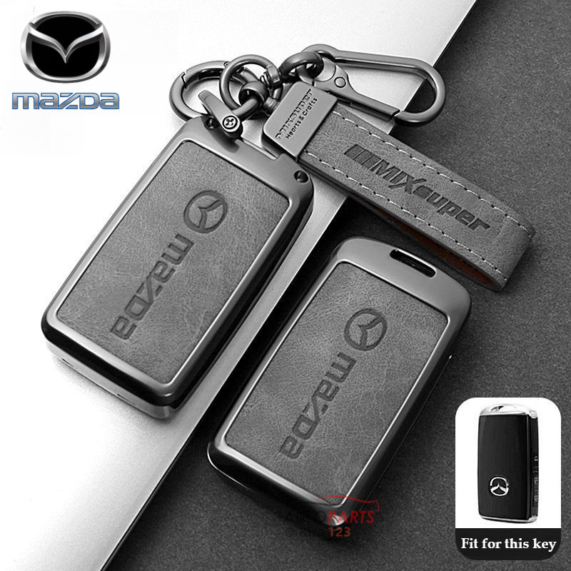 Hợp Kim Kẽm Chìa Khóa Xe Ô Tô Bao Da Chính Hãng Móc Khóa Cho Xe Mazda Mx5 Mx30 2 3 6 Cx60 Cx80 Cx90 