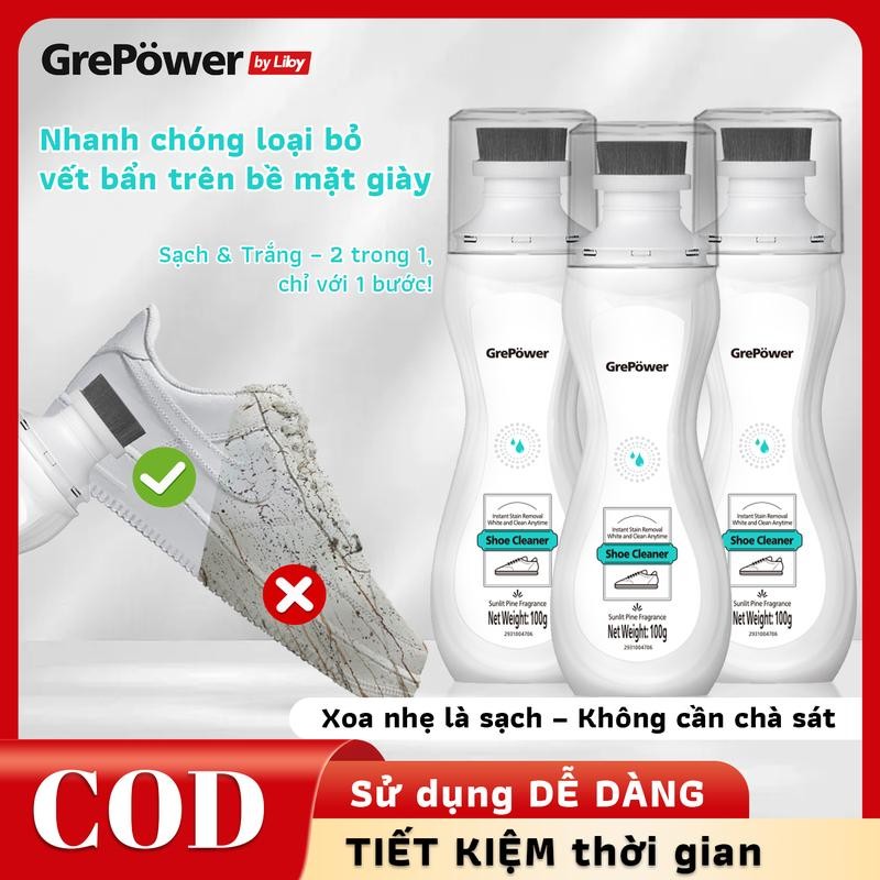 Chất tẩy rửa giày siêu tiện lợi Liby – Đầu cọ thông minh, làm sạch mọi kẽ hở nhỏ