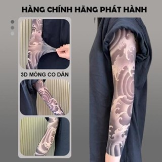  Găng Tay Hình Xăm Nhật Cổ Phong Cách Cho Giới Trẻ Thiết Kế 3D Mỏng Co Dãn Unisex Tay áo chống nắng‌ 