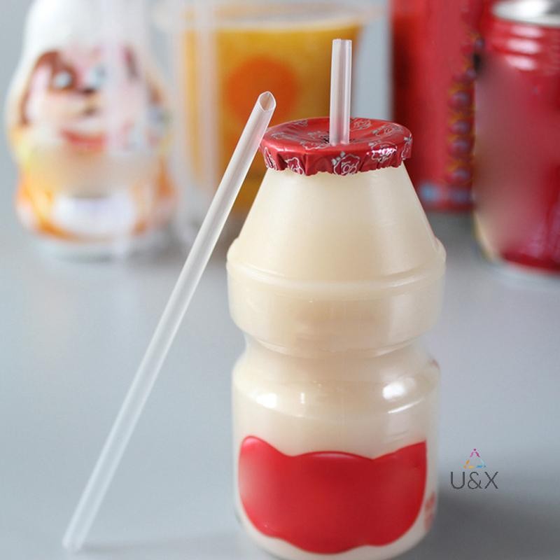U & X 500 Chiếc DIY Ống Hút Nhựa Dùng Một Lần Ngắn Trong Suốt Nhọn Mỏng Ống Hút Uống Hàng Hóa Phụ Kiện Nhà Bếp MỚI