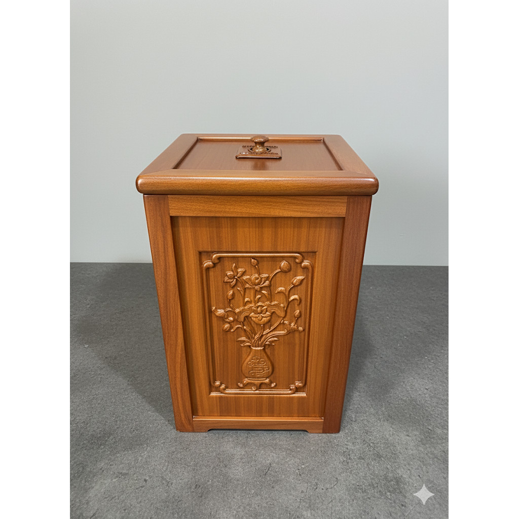 Thùng Đựng Rác Gỗ Hương