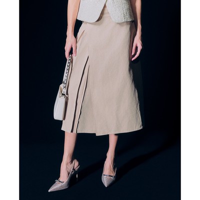 GIGI - Chân váy chữ A midi xoè nhẹ thời trang_G3302S242542-02