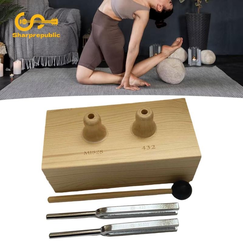 Sharprepublic Yogas Tuning Fork Gỗ Hiệu suất cao Kiểm tra thính giác dễ sử dụng với