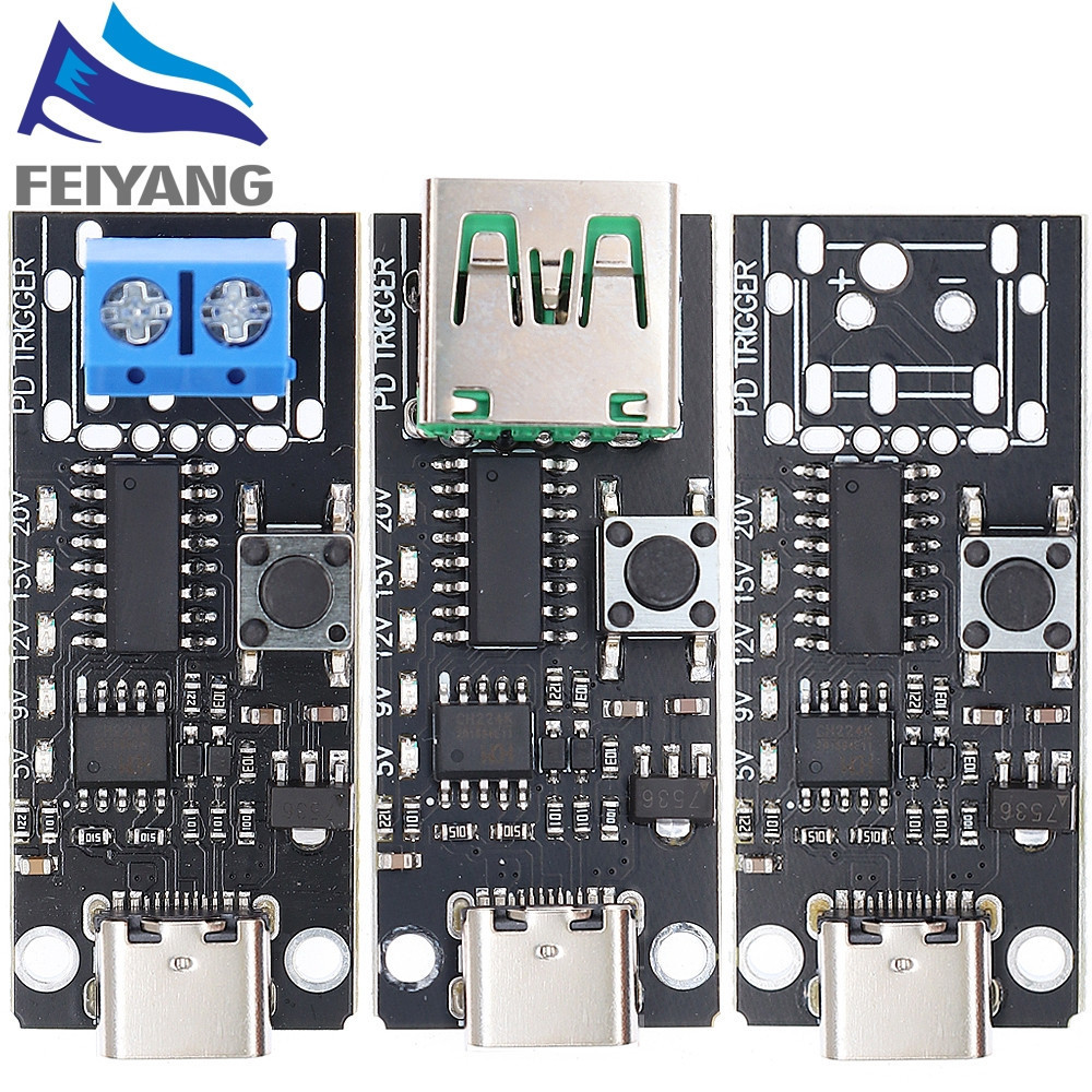 Module - Mạch Trigger Type-C - Mạch Mồi Kích Hoạt Sạc Nhanh QC2.0 PD2.0 Lấy Nguồn DC 9V 12V 15V 18V 