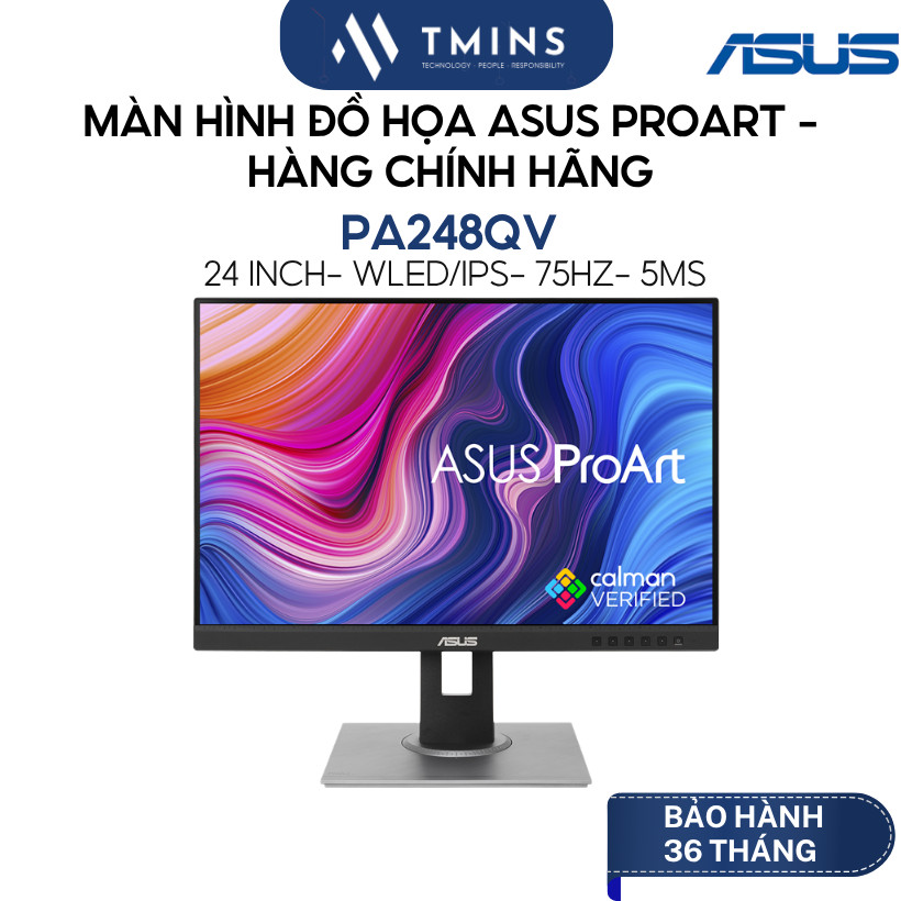Màn Hình Đồ Họa ASUS ProArt PA248QV (24" - WUXGA - IPS - VRR - Loa - CalmanVERIFIED)