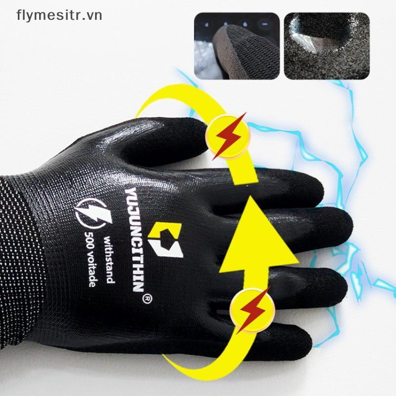 FF 1 Đôi Găng Tay Điện An Toàn Siêu Mỏng Găng Tay Làm Việc Cách Nhiệt 400 / 500V Găng Tay Chống Điện