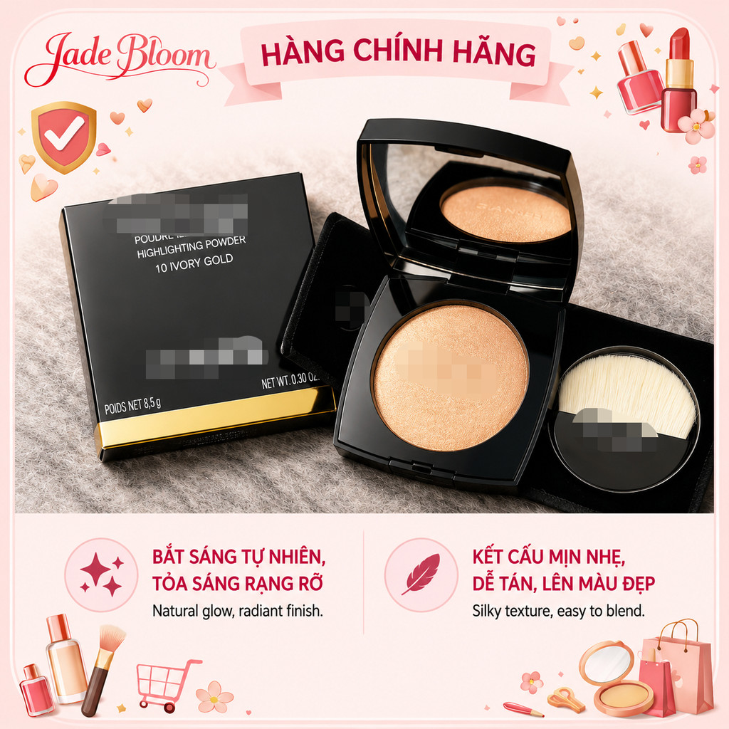 【Chính Hãng】ℂℍ𝔸ℕ𝔼𝕃 𝑷𝒐𝒖𝒅𝒓𝒆 𝑳𝒖𝒎𝒊è𝒓𝒆 𝑯𝒊𝒈𝒉𝒍𝒊𝒈𝒉𝒕 Fullsize | Phấn Bắt Sáng Mịn, Tự Nhiên & Nhẹ