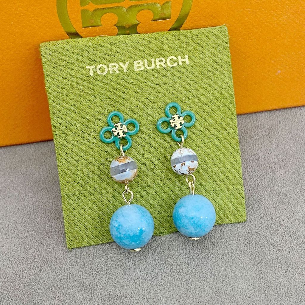 1OJB Fashionable and simple commuter earrings with rhinestones, pearls, and English letters, metal d