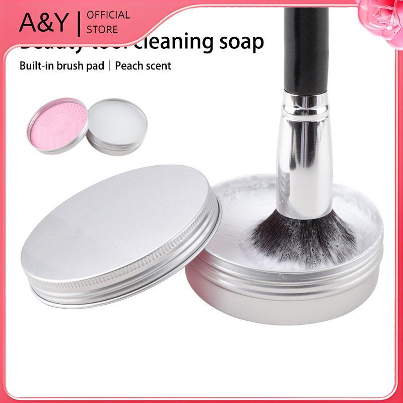 A & Y 50g Honey Peach Silicone Makeup Brush Cleaner Soap Pad Make Up Wash Brush Cosmetic Eyebrow Bru