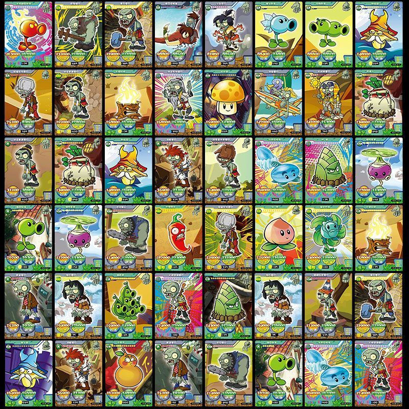 TQ~Plants Vs Zombies2Scannable AR Complete set of flashcards, collectible cards, mobile phone battle