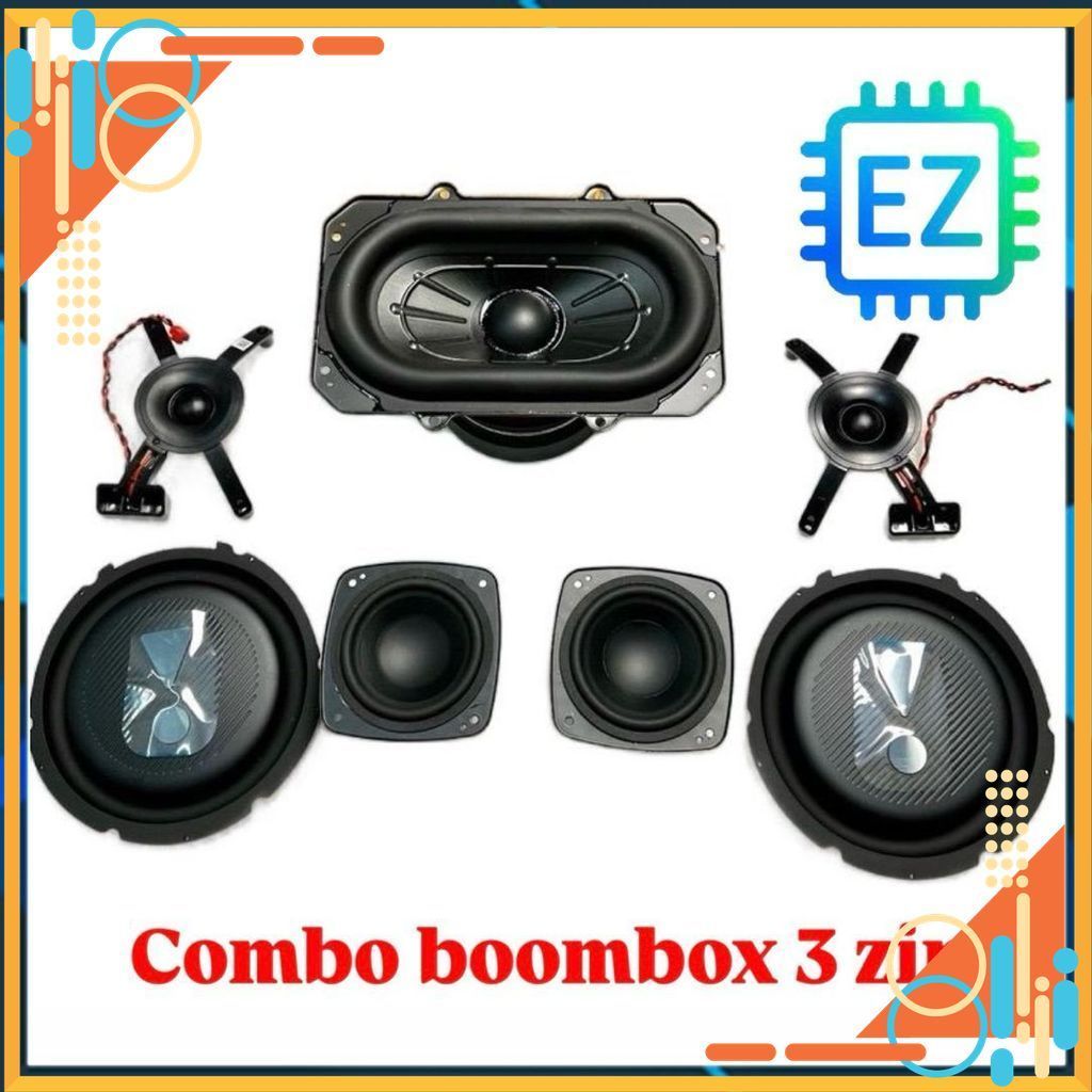 Combo full củ loa sub, mid, treble, cộng hưởng J.B Boombox 3 hàng zin chính hãng