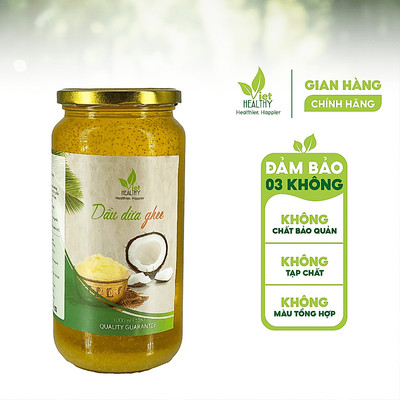 Dầu Dừa Ghee Nguyên Chất Viet Healthy - Lọ 1000ml