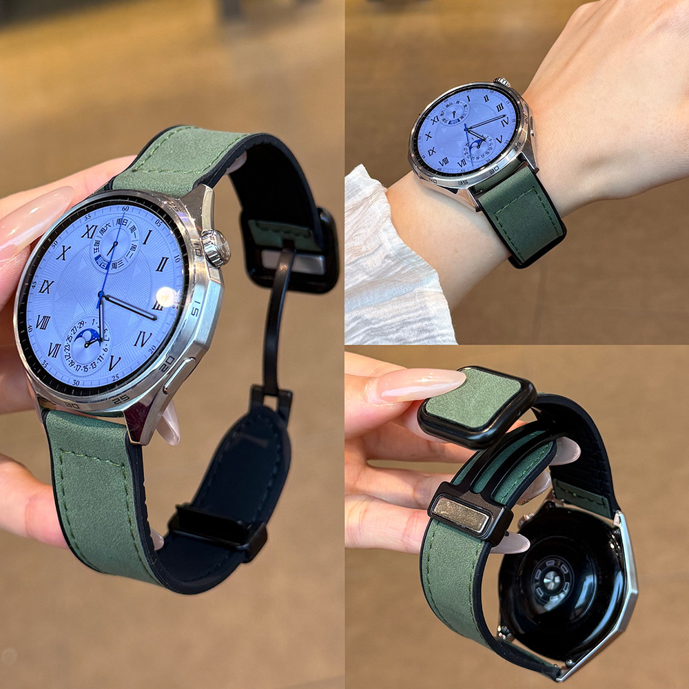 Thích hợp cho Huawei GT6 Dây đeo 46 Crazy Horse Leather Grain Từ gt4 / gt3 / gt2 / watch6 / 48mm Dây
