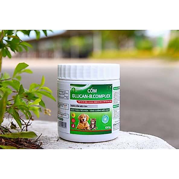 CỐM GLUCAN-B.COMPLEX – 100g- GOOVET – Cốm bổ sung β-glucan, vitamin và men vi sinh giúp chó, mèo ăn 
