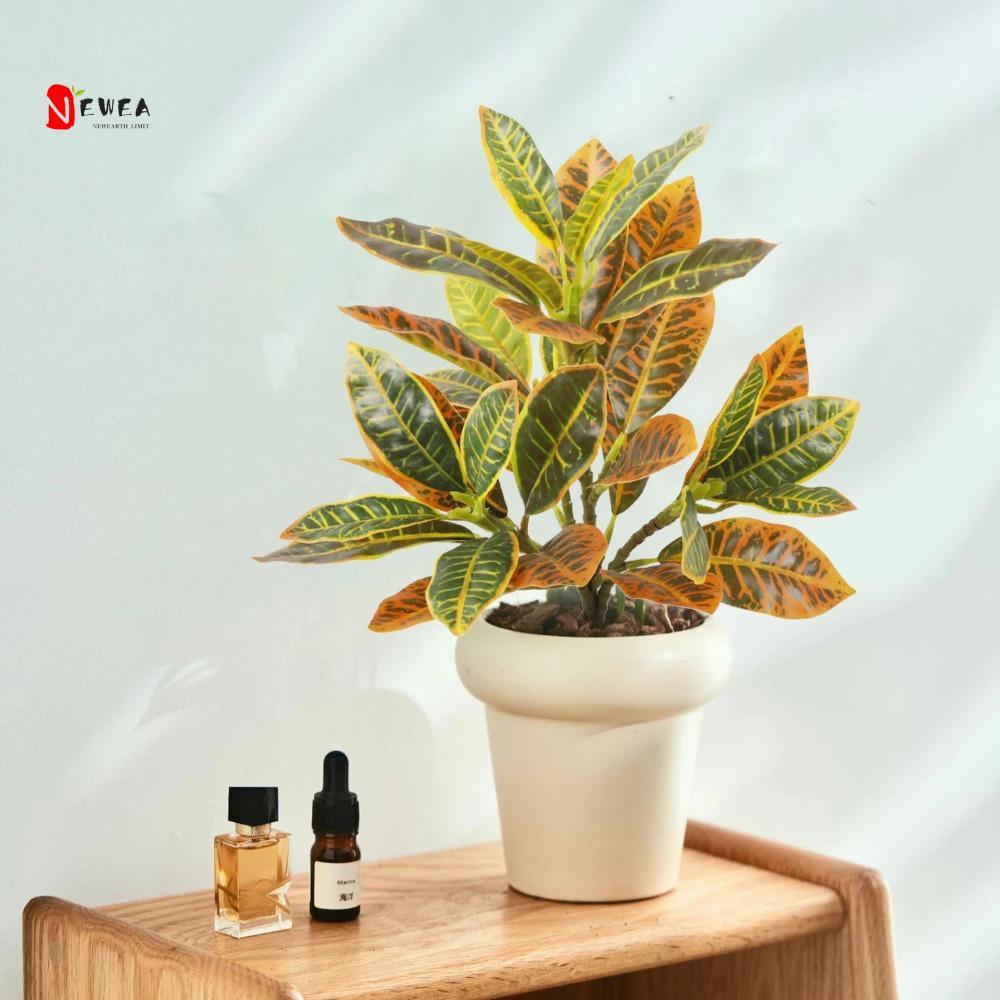 NEWEARTH GIỚI HẠN Cây Banyan nhiệt đới, 35 lá Cây Ficus nhân tạo lớn, Cây xanh giống như thật Nhựa g