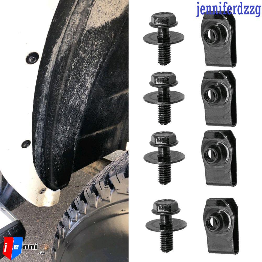 JENNIFERDZZG 5 / 10 Bu lông thân xe, Kẹp đai ốc chữ U ô tô M6 6MM, Sản phẩm tự động Splash Shield Gu