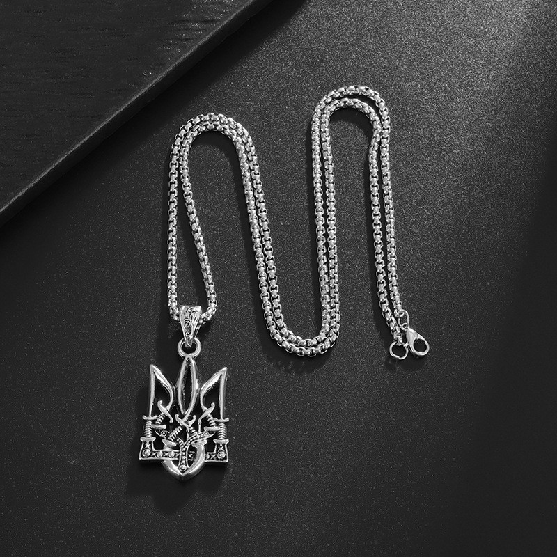 Mặt Dây Chuyền Thời Trang Aquaman Hip Cao Cấp Độc Đoán Với Hợp Kim Vòng Cổ Trang Sức Trident Feel Ho