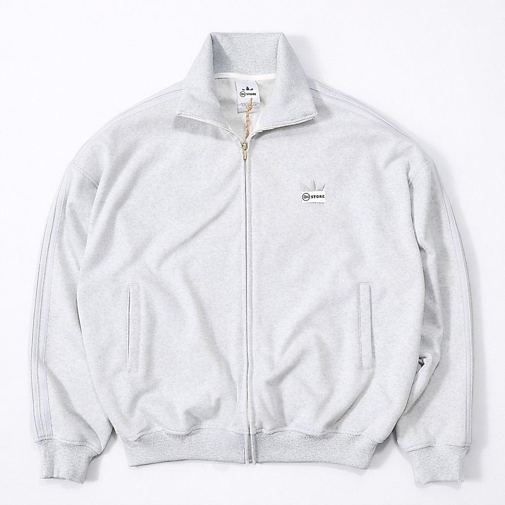 Áo Khoác Màu Xám Nỉ Chân Cua Thêu Logo Basic Form Rộng Boxy Unisex (DH STORE203)