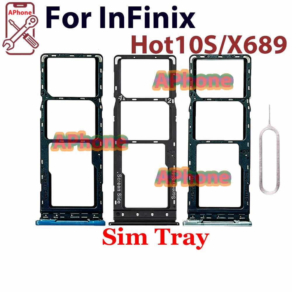 Dành Cho Infinix Hot 10S X689 X689B X689C X689D Khe Cắm Khay Thẻ Sim