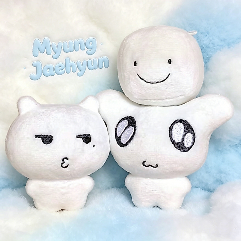 BOYNEXTDOOR Bộ búp bê Myung Jaehyun DingMing Mèo trắng dễ thương & Nụ cười Ma Đồ chơi sang trọng Búp