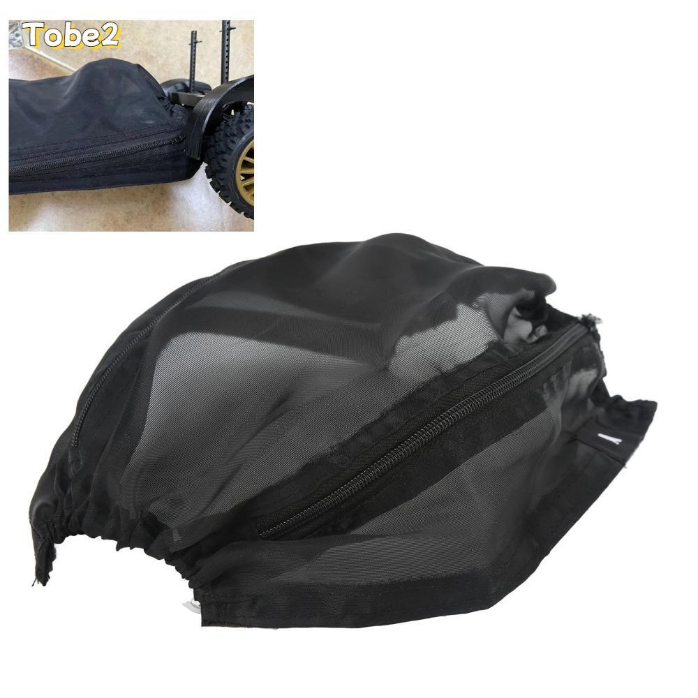 TOBE2 RC Chassis Dust Cover, Chống bụi bẩn thoáng khí RC Car Dust Cover, Nylon bền chống bụi màu đen