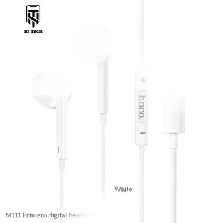  Tai nghe có dây chân LN Hoco M111 cho 14promax trở xuống Không cần bật Bluetooth Hỗ trợ đàm thoại  Trắng  