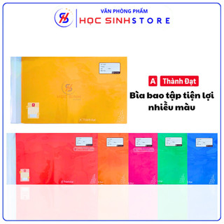 Combo 3 Bìa Kiếng Bao Tập Tiện Lợi Thành Đạt Loại Dày Nhiều Màu Dễ Phân Biệt (205x320mm) - VPP Học Sinh Store